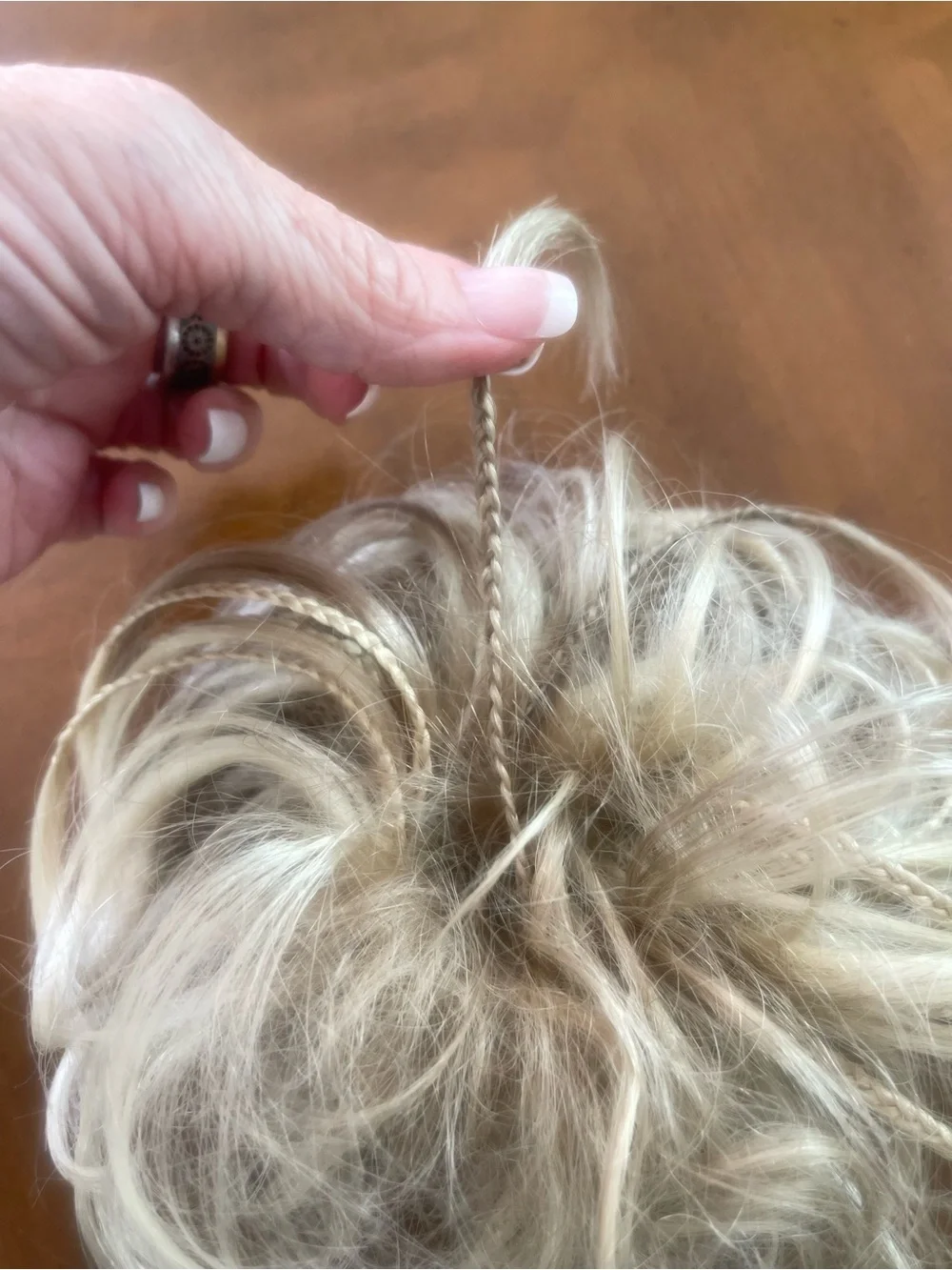 Blonde Curly Hair Extensions - Natural-Look /pony/clip Updo Pieces